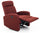 Poltrona Relax Reclinabile Manuale in Tessuto Rossa