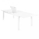 Tavolo Cuba Allungabile 220/280x100x75 h cm in Alluminio Bianco