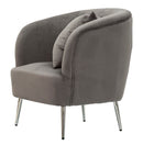 Poltrona Silvery con Cuscino 73x66x78 cm in Legno MDF e Poliestere      