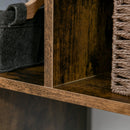 Libreria 3 Ripiani 8 Vani 97,5x30x100 cm in MDF Marrone Rustico