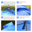 Tenda da Campeggio 3-4 Posti Apertura Automatica  Campfire