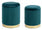 Set 2 Pouf Contenitore Polina Navyus in Tessuto effetto Velluto