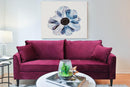 Divano 3 Posti Chandler 196x81x89 h cm in Velluto Rosso