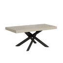 Tavolo Allungabile 120-224x90x77 cm Volantis Premium Cashmere Telaio Antracite 