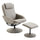Poltrona Relax Reclinabile con Poggiapiedi in Similpelle Grigio