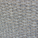 Set Salotto da Giardino Divano 2 Poltrone e Tavolino con Cuscini in Wicker Grigio