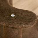 Tiragraffi per Gatti Albero a 3 Livelli Ø40x65 cm in Peluche e Sisal Marrone  
