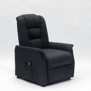 Poltrona Alzapersona Elettrica 2 Motori 80x86x107 cm in Tessuto Nero