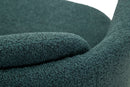 Poltrona Girevole Torino Ottanio 70x72x75 cm in Ferro e Compensato e Spugna e Poliestere Verde acqua e Oro e Nero      