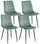 Set 4 Sedie 44x50x88 cm in Velluto Acquamarina