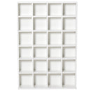 Libreria in Legno 24 Scomparti Bianco 130.5x89x20 cm 