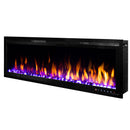 Camino Elettrico da Incasso 43,3x126,32x14,2 cm Effetto Fiamma 1500W Schubert 50 Nero