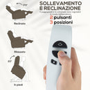Poltrona Alzapersona Reclinabile Massaggiante e Riscaldante 93x101x102 cm in Tessuto Effetto Velluto Marrone Scuro   