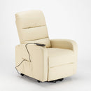 Poltrona Alzapersona Elettrica 1 Motore 71x76x116 cmin Similpelle Beige