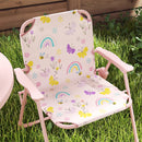 Set da Giardino per Bambini 2-5 Anni con Tavolino 2 Sedie e un Ombrellone Rosa    