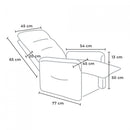 Poltrona Alzapersona Elettrica 1 Motore 77x79x115 cmin Tessuto Marrone