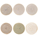 Set 6 Tovagliette Ø38 cm  in Paglia e Carta VdE Tivoli 1996 Spiral