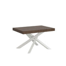 Tavolo Allungabile 130-234x90x77 cm Volantis Noce Telaio Bianco 
