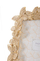 Cornice Farfalle Glod 22,3x2,3x27,8 cm in Resina e Vetro Oro      