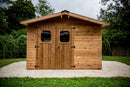 Casetta Box da Giardino 3,16x2,4 m Senza Pavimento in Legno Picea Massello 19mm Tetto in Acciaio Therma