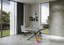 Tavolo Allungabile 140-400x90x77 cm Volantis Cemento Telaio 4B 