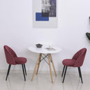 Set 2 Sedie Imbottite 50x54x79 cm in Velluto  Bordeaux