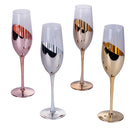 Set 4 Bicchieri da Champagne Chic Flûte in Vetro VdE Tivoli 1996 4 Colori Differenti