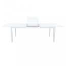 Tavolo Cuba Allungabile 220/280x100x75 h cm in Alluminio Bianco