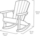 Poltrona Dondolo da Giardino 80,5x92x100,5 cm in Resina Keter Rocking Adirondack Bianco