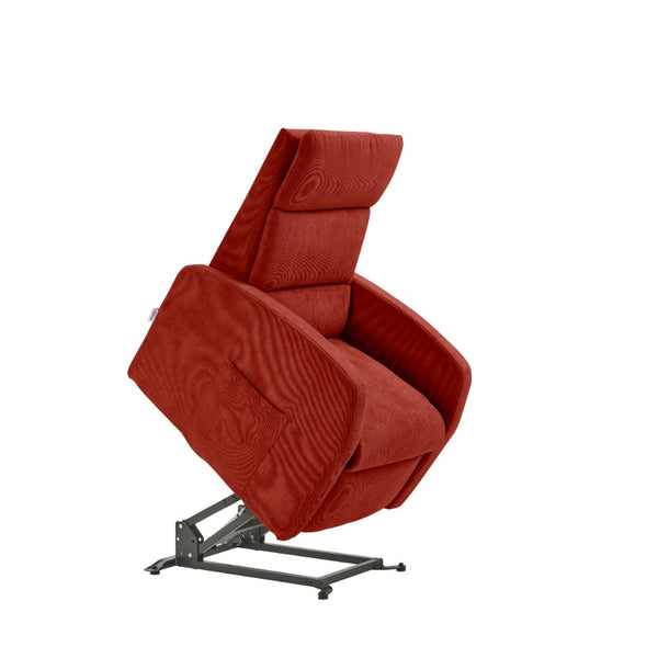 online Poltrona Alzapersona Elettrica 2 Motori 72x111x86 cm Martina in Microfibra Dispositivo Medico 1 Rosso
