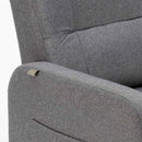 Poltrona Relax Reclinabile Manuale 62x71x100 cm in Tessuto Grigio Scuro