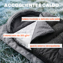 Sacco a Pelo Singolo per Adulti 75x215 cm Leggero e Compatto Temperatura 0-25°C in Poliestere e Cotone Nero      