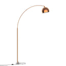 Lampada da Terra ad Arco con Paralume E27 in Acciaio e Marmo  Rame
