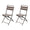 Set 2 Sedie Pieghevoli da Giardino 44x54x85 cm in Ferro Bronzo