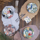 Set 6 Tovagliette Double Face 47x30x0,7 cm  in Plastica VdE Tivoli 1996 Banano Grigio/Nero