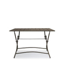 Tavolo da Giardino Pieghevole 110x70x73 cm in Ferro Bronzo 