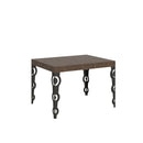 Tavolo Allungabile 120-204x80x77 cm Karamay Noce e Antracite