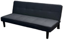 Divano Letto 3 Posti 78x112x180 cm in Similpelle Motti Valentina Grigio Scuro