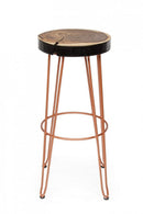 Sgabello Bar Rakel Rame in Legno