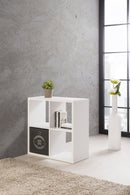 Libreria Quadrata con 4 Vani 77x33x77 cm Fumer Quadra-4B Bianca