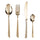 Servizio Set di Posate 24 Pezzi in Acciaio Inox VdE Tivoli 1996 Cut Oro