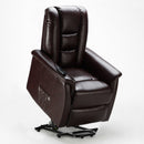 Poltrona Alzapersona Elettrica 1 Motore 68x77x109 cmin Similpelle Marrone Scuro