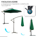 Ombrellone da Giardino in Acciaio Ø3x2,5 m  Rex Verde