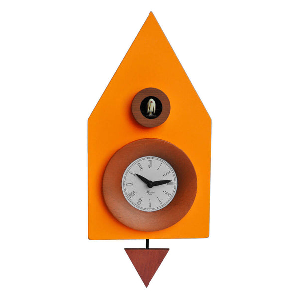 Orologio a Cucù da Parete 20X36X13Cm Pirondini Italia Dark Arancio Giallo acquista