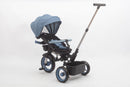 Passeggino Triciclo per Bambini 1-3 Anni Trico Luxury Gold 7 Modalità di Guida Blu