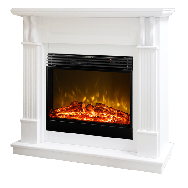 Camino Elettrico da Pavimento 111,8x120x31 cm Effetto Fiamma 1950W Verona & Mirabella Bianco sconto