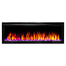 Camino Elettrico da Incasso 43,3x126,32x14,2 cm Effetto Fiamma 1500W Schubert 50 Nero