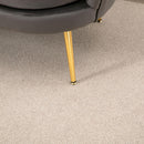 Divano 2 Posti 130x63x73 cm in Velluto Grigio