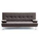 Divano Letto 181x85x88 cm in Similpelle Marrone