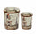 Set 2 Pouf Contenitore Tondo in MDF Parigi